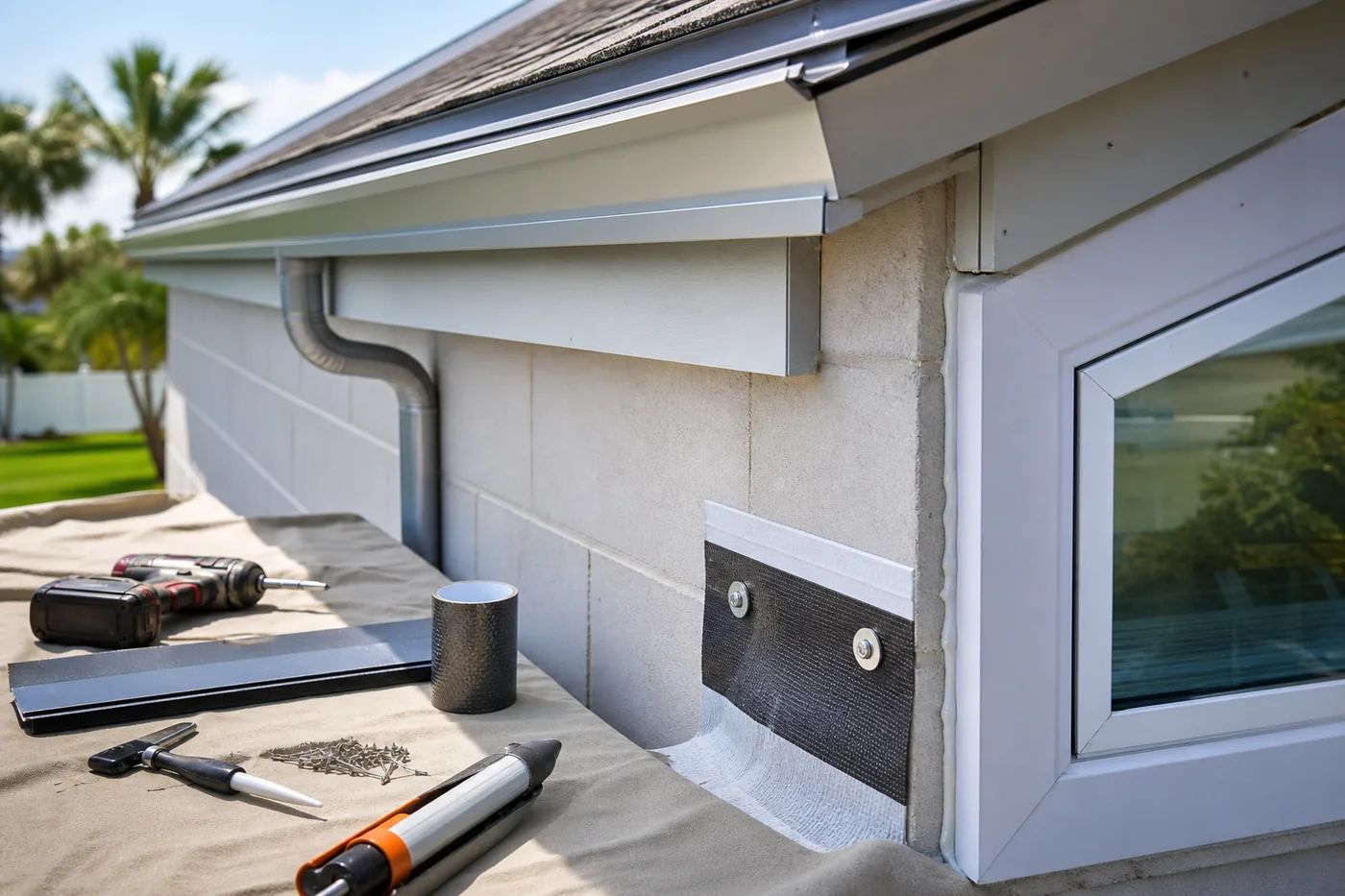 Careful exterior painting craftsmanship detail